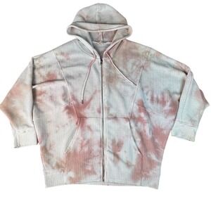 POL Unisex Tie-Dye Full Zip‎ Hoodie Medium Multicolor Lightweight